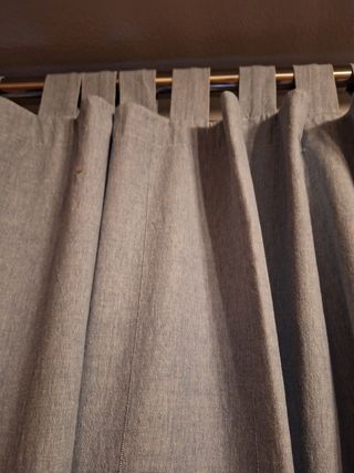 Cortinas lino azul IKEA