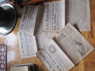 4 periódicos La Nueva España de 1939