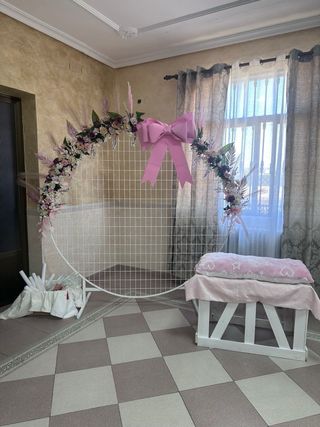 Carrito pastelería + photocall