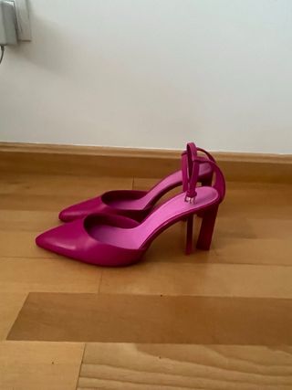 Zapatos tacón rosa mujer - Talla 40