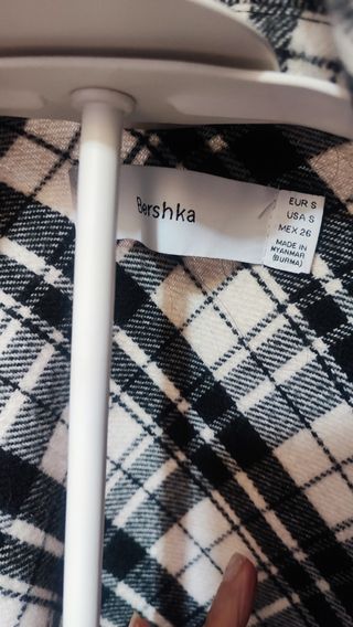Chaqueta cuadros Bershka - Talla S