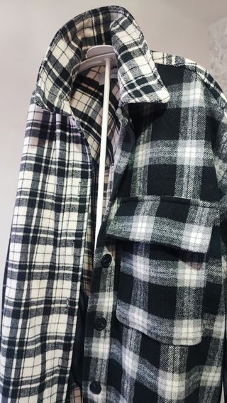 Chaqueta cuadros Bershka - Talla S