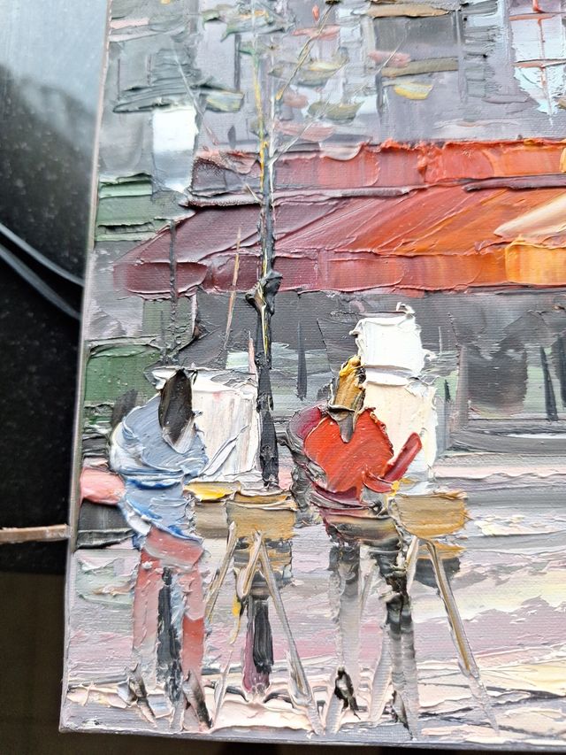 2 óleos Paris.Sin estrenar. Tela sobre bastidor.