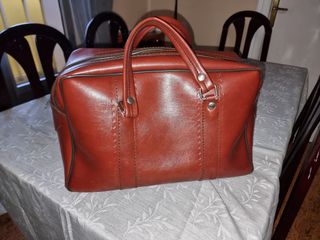 Bolso viaje cuero marrón