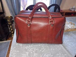 Bolso viaje cuero marrón