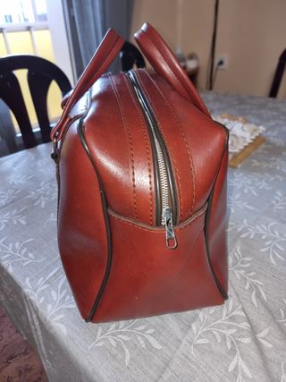 Bolso viaje cuero marrón