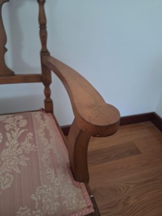Butaca vintage madera-tela