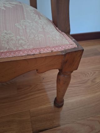 Butaca vintage madera-tela