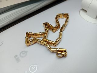 Pulsera oro bicolor maciza