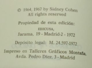 Libro "Historia del LSD" , Sidney Cohen VINTAGE
