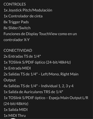 Sintetizador Korg M3-73 Teclado
