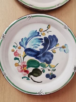 6 Platos Cerámica Antiguos