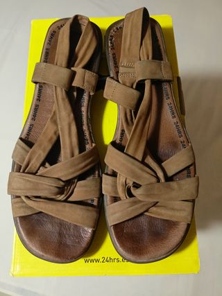 Sandalias 24h Marrón Mujer