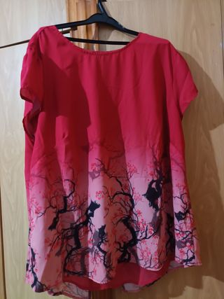 Blusas estampadas - Rojo y Rosa