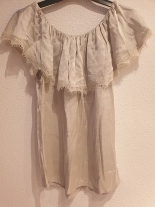 Blusa gris plata - Talla 38-40