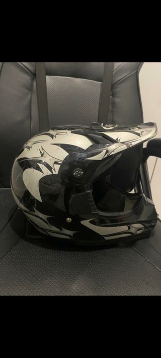 Casco Motocross Negro/Gris XL