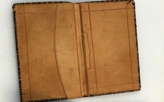 Cartera bolsillo cuero artesanal