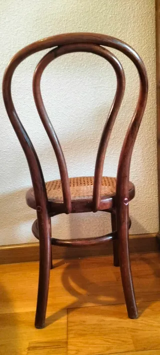 Silla Thonet vintage madera mimbre