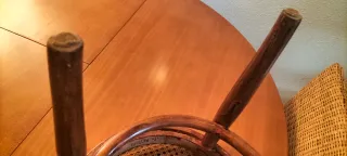 Silla Thonet vintage madera mimbre