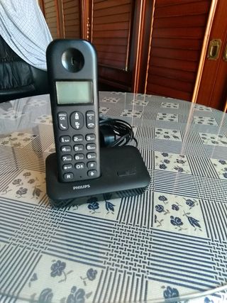 Teléfono inalámbrico Philips negro