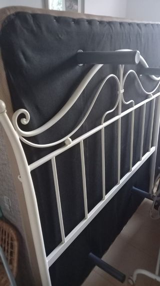 Cabecero metal blanco