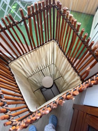 Lámpara bambú - pie salón