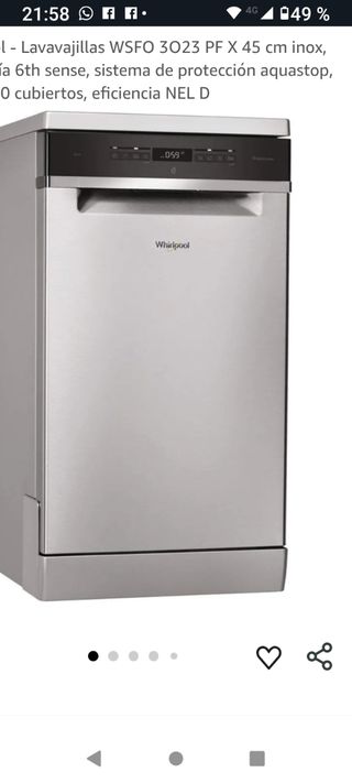 Lavavajillas Whirlpool WSF 3023 45cm