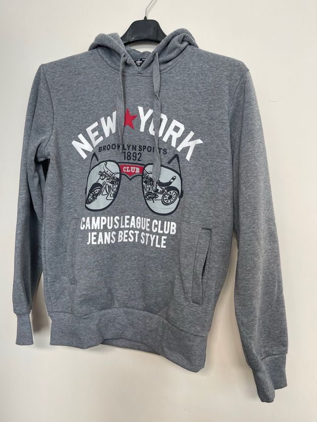 Felpa New York grigia