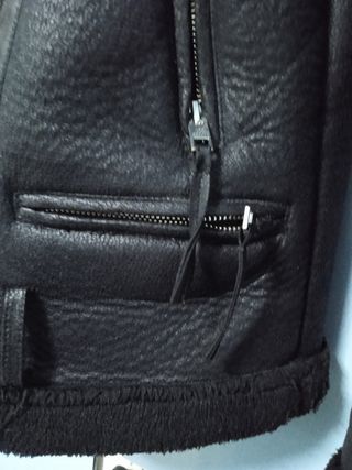 Chaqueta negra de aviador 