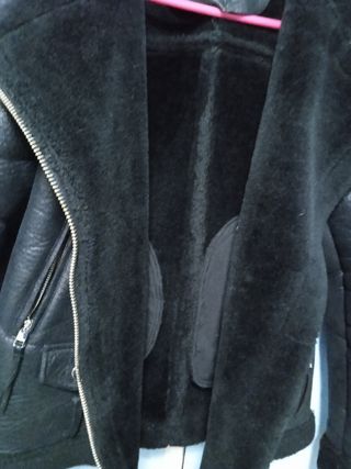 Chaqueta negra de aviador 