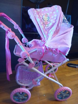 Cochecito bebé Hello Kitty rosa