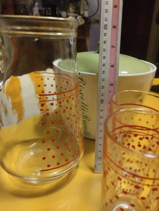 Caraffa vetro + 6 bicchieri