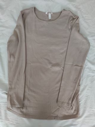 Camiseta premamá beige manga larga H&M