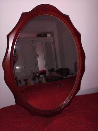 Espejo Madera Marrón 