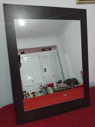 Espejo Madera Cuadrada