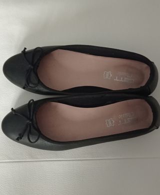 Bailarinas negras piel - talla 36