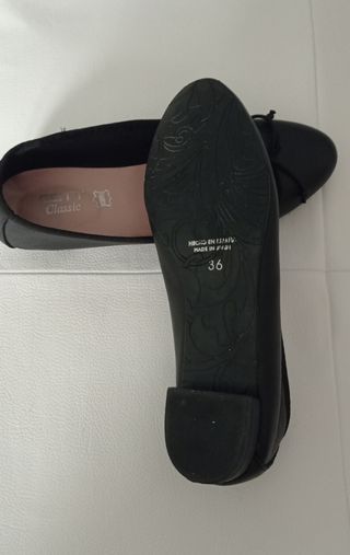 Bailarinas negras piel - talla 36