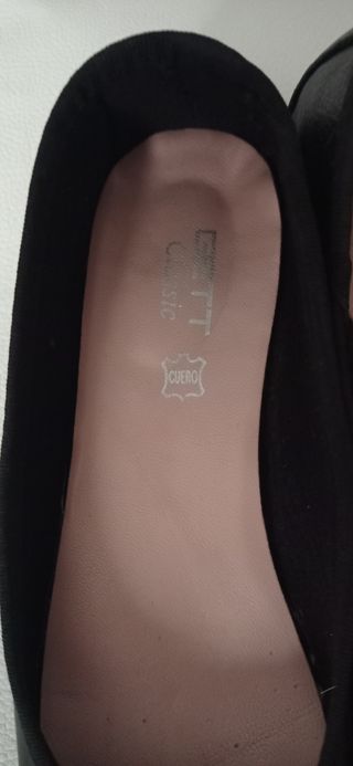 Bailarinas negras piel - talla 36