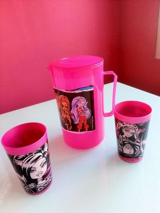 PACK REGALO MONSTER HIGH: BIKINI + JARRA Y 2 VASOS