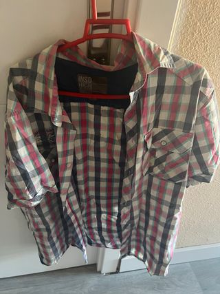 Camisa cuadros hombre - roja, gris