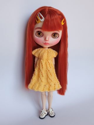 Vestido amarillo con trenzados en espiral - Blythe