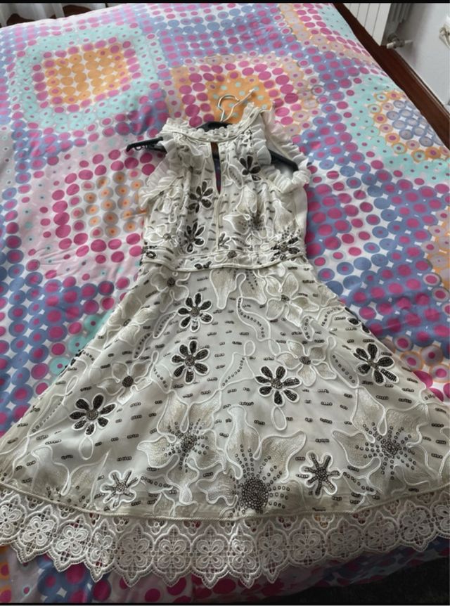 Vestido Blanco Fiesta Talla M