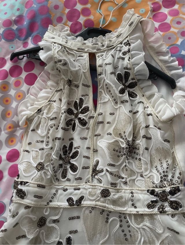 Vestido Blanco Fiesta Talla M