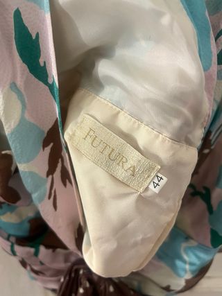 Top seda Futura | Azul & Rosa