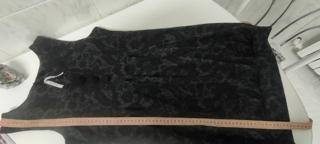 Vestido negro c/tirantes - elegante