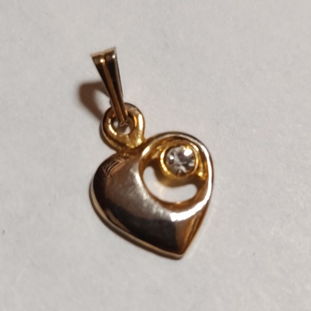 Colgante corazón oro plata