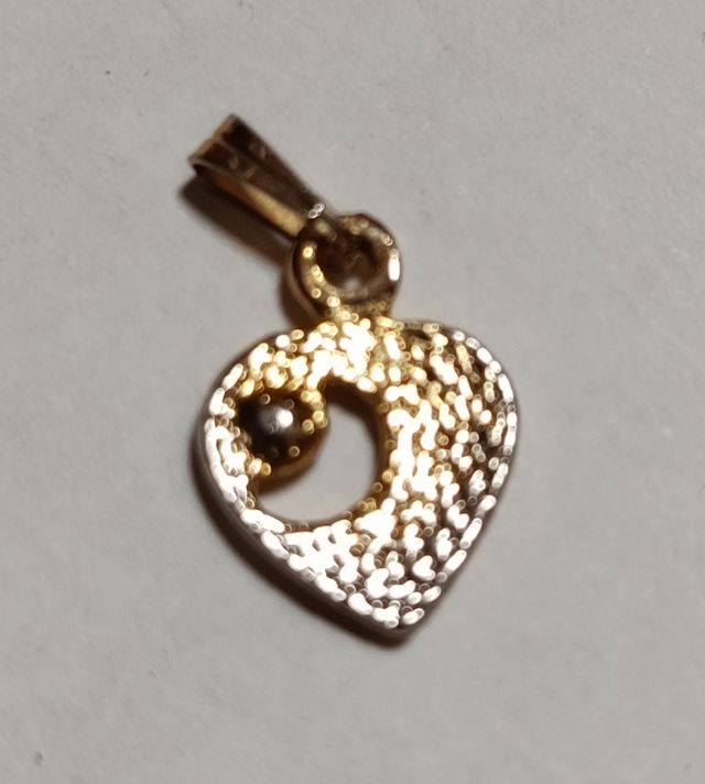 Colgante corazón oro plata