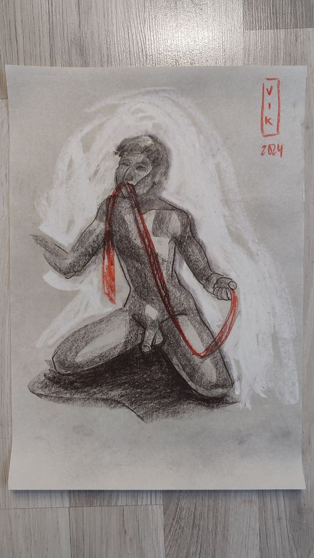 Dibujo artístico - Modelo masculino desnudo