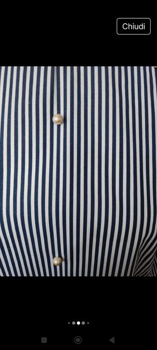 Blusa Zara righe blu e bianche Tg S