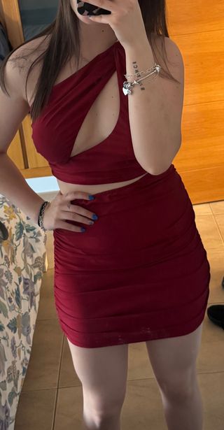 Vestido rojo fiesta - Talla M